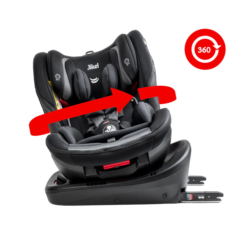 Jikel - Saturn Zip 360 Rotating IsoFix Car Seat - Black
